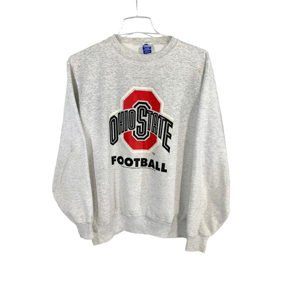 Vintage 80s Champion Ohio State Football Sweatshirt XXL for Conrad's with stains